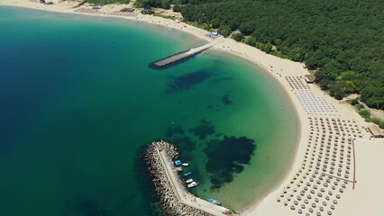 Wall Mural - Aerial view to beautiful Perla beach near to Primorsko, Bulgaria