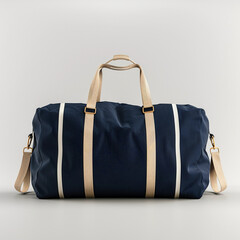 Wall Mural - Navy Blue Travel Bag: Perfect for Creating Custom, Sophisticated Travel Accessories