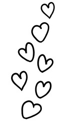 Canvas Print - Heart png doodle, cute illustration, transparent background