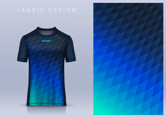 Wall Mural - Fabric textile design for Sport t-shirt, Soccer jersey mockup for football club. uniform front view.	

