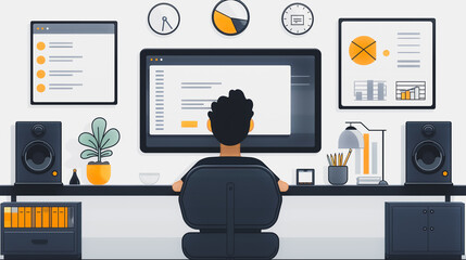 Poster - a person working on a computer