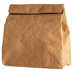 Rolled brown paper bag with copy space