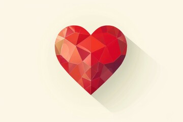 heart icon in flat style on a white background.