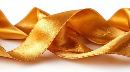 Poster - Golden Ribbon Curls, Close-Up