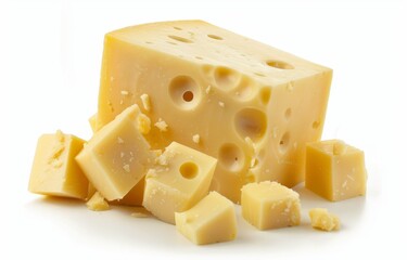 Curiosity, cheese, cheeses, cube, cubes, isolating, white, isolating, background, block, cheddar, chunk, closeup, cubical, culinary, Dutch, edam,