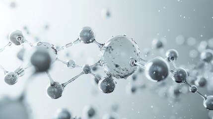 Wall Mural - Abstract 3D Render of Molecular Structure