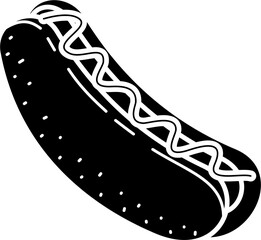 Canvas Print - Hotdog Illustration Vector