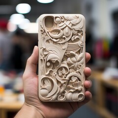 Poster - Personalized phone case production with cnc machine  precision and customization in manufacturing