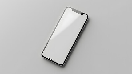 Wall Mural - mobile phone screen mockup png digital device isolated on white background, minimalism, png