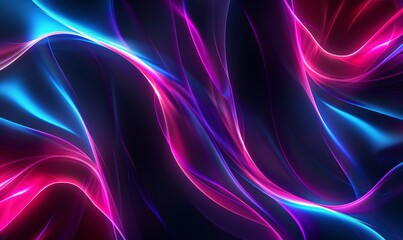 Fototapete - Design set of neon neon stories with a gradient cover for poster, social media and stories banners. Cyberpunk line gradient hi tech post set. Illustration.