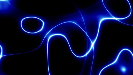Sticker - blue energy light strings or waves background with flares and backlighting. usable as future modern 