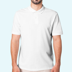 Canvas Print - Png polo shirt transparent mockup men’s fashion studio shoot