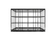 © Masood - A Black Metal Cage Like a Modernist Architectural Model on a Clear PNG or White Background.
