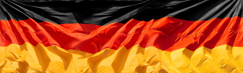 Panoramic German Flag. National flag of Germany.