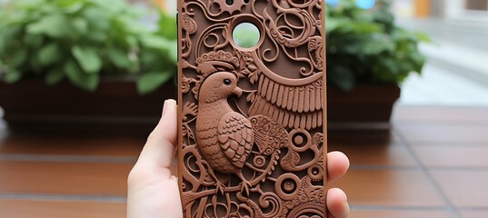 Poster - Customized phone case made with precision  cnc machine demonstrates intricate design capabilities