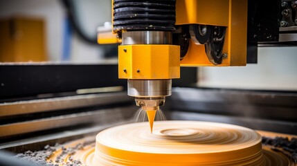 Poster - precision cnc machine crafting unique jewelry showcases creative potential and artistry