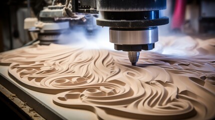 Poster - Personalized toy production  cnc machine demonstrates custom object creation potential