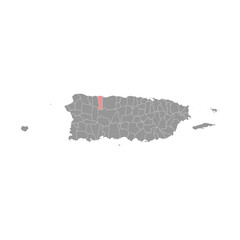 Wall Mural - Hatillo map, administrative division of Puerto Rico. Vector illustration.