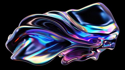 Wall Mural - Mesmerizing Holographic Swirl Vortex