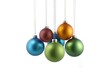 © Ilja - Vibrant christmas ornaments on simple white background  minimalist holiday decor display