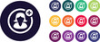 © Irina - Set of colorful user account icons, vector profile symbol, flat icon set for web interfaces, applications.