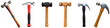 © OpticalDesign - Different types of hammers png, hammer tool bundle or set isolated on transparent background, hd