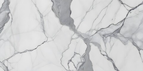 Wall Mural - Isolated marble texture with gray veins and cracks, a natural stone background