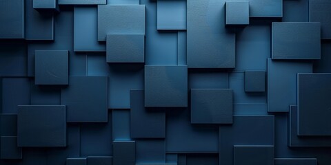 Sticker - Abstract Blue Square Wall