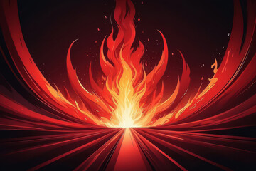 Wall Mural - fire abstract red vector background