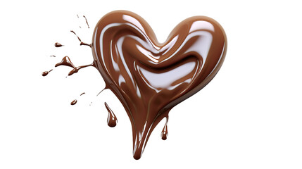 Wall Mural - milk and chocolate splash in shape of 'h' isolated on transparent background - top view 3d digital a