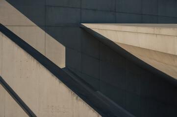 Poster - abstract concrete building detail in the city