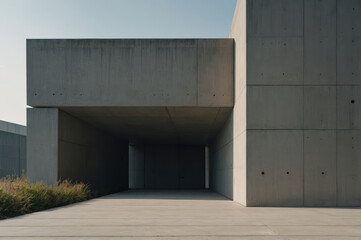 Canvas Print - abstract concrete building detail in the city