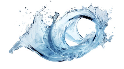 Wall Mural - dynamic water vortex twisting in motion | transparent cutout 3d art | top view splash effect for des