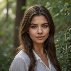 Wall Mural - portrait of a girl in the nature