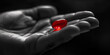 © JoelMasson - Close-up of a person holding a mysterious red pill in the palm of their hand