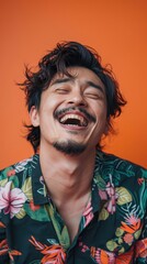 Poster - Portrait of a man laughing