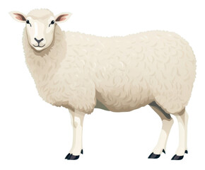 Sticker - PNG Sheep livestock animal mammal.