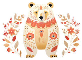 Sticker - PNG Bear mammal animal art.