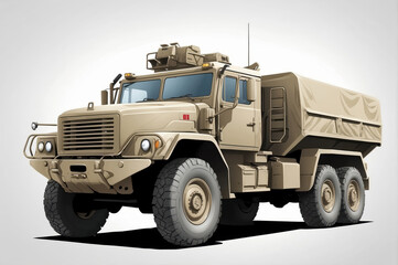 military truck isolated