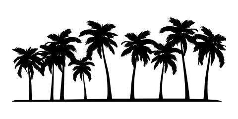 Poster - PNG  Palm islans silhouette outdoors nature.