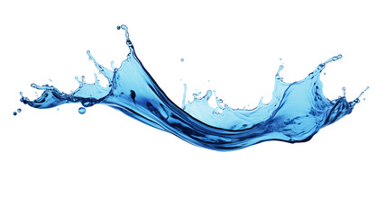 Wall Mural - refreshing blue water splash isolated on transparent background in top view 3d rendering - liquid cu