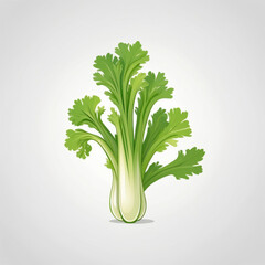 Canvas Print - celery stalks vector illustration isolated on white
