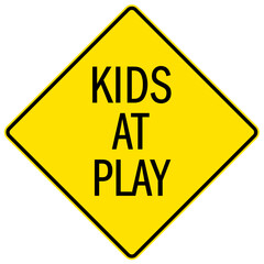 Canvas Print - Slow down, kid at play sign