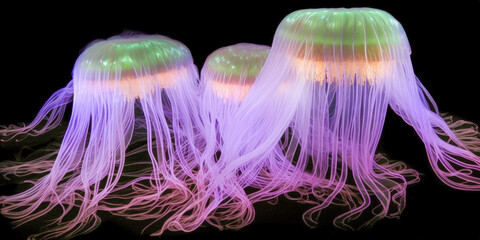 Sticker - A colourful jellyfish