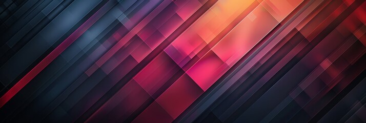 Abstract Geometric Background with Red and Blue Hues
