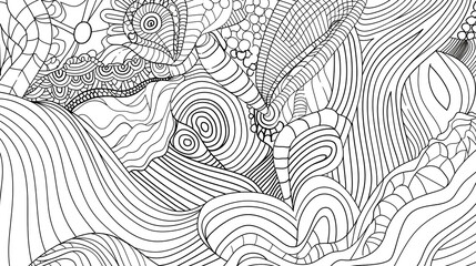 Adult colouring book page	