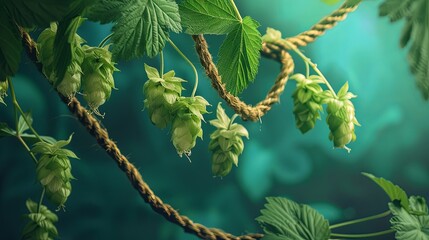 Background: Hop Twine (plant-based cord)