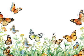 Sticker - PNG Butterflies border butterfly animal insect.