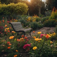 write a dialogue between two flowers in a garden discussing the changing seasons.