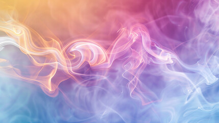 Wall Mural -  abstract background with vibrant colors and swirling smoke, combining elements of light and motion